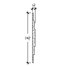 Side View image of Plaster Panel Moulding  – DC424-182