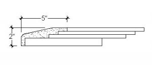 2D View image of Plaster Crown Moulding – DC502-351C