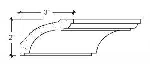 2D View image of Plaster Cove Molding – DC502-387