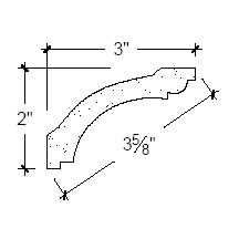 Side View image of Plaster Cove Molding – DC502-387