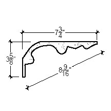 Side View image of Plaster Crown Molding – DC503-385