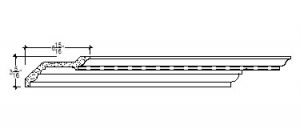 2D View image of Plaster Crown Molding – DC503-386