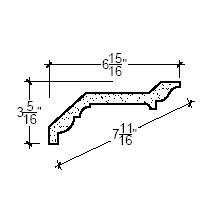 Side View image of Plaster Crown Molding – DC503-386