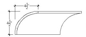 2D View of Plaster Cove Molding – DC504-121C 2D View image of Plaster Cove Molding – DC504-121C