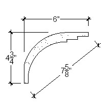 Side View of Plaster Cove Molding – DC504-157 Side View image of Plaster Cove Molding – DC504-157