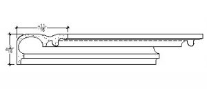 2D View image of Plaster Crown Moulding – DC504-375