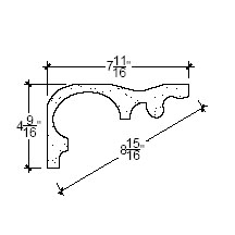 Side View image of Plaster Crown Moulding – DC504-375
