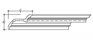 2D View image of Plaster Crown Molding – DC504-388