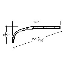 Side View image of Plaster Cove Molding – DC505-235B