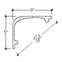 Side View of Plaster Cove Molding – DC505-303 Side View image of Plaster Cove Molding – DC505-303