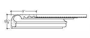 2D View of Plaster Crown Molding – DC505-376 2D View image of Plaster Crown Molding – DC505-376