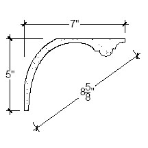 Side View image of Plaster Cove Molding – DC505-384