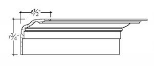 2D View of Plaster Crown Molding – DC507-379 2D View image of Plaster Crown Molding – DC507-379