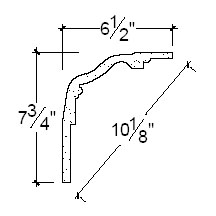 Side View of Plaster Crown Molding – DC507-379 Side View image of Plaster Crown Molding – DC507-379