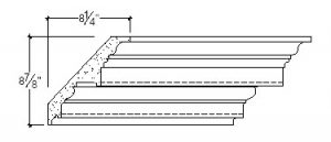 2D View image of Plaster Crown Moulding – DC508-282