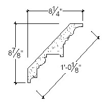 Side View image of Plaster Crown Moulding – DC508-282