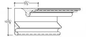 2D View image of Plaster Crown Molding – DC510-353