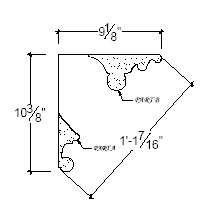 Side View image of Plaster Crown Molding – DC510-353