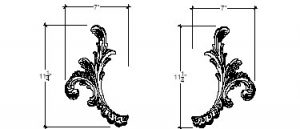 2D View image of Plaster Scroll / DC808-20A