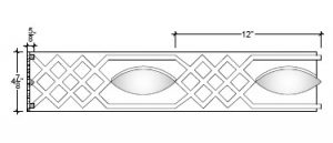 2D View image of Plaster Ornament / Lattice DC813-06A