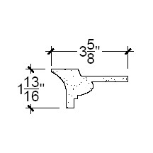 Side View image of Plaster Crown Molding – 501-395