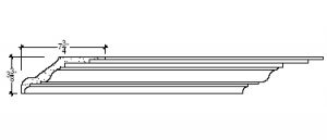 2D View of Plaster Crown Molding – 503-396 2D View image of Plaster Crown Molding – 503-396
