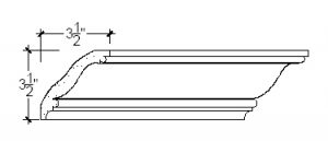 2D View of Plaster Crown Molding – 503-403 2D View image of Plaster Crown Molding – 503-403