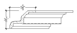 2D View of Plaster Crown Molding – 503-410 2D View image of Plaster Crown Molding – 503-410