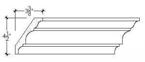 2D View image of Plaster Crown Molding – 504-218B