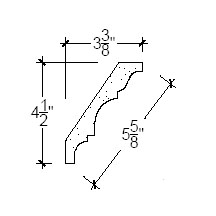 Side View image of Plaster Crown Molding – 504-218B