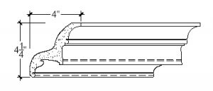 2D View of Plaster Crown Molding – 504-402 2D View image of Plaster Crown Molding – 504-402