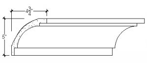 2D View image of Plaster Cove Molding – 505-175