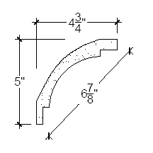 Side View image of Plaster Cove Molding – 505-175