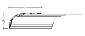 2D View image of Plaster Cove Moulding – DC505-235