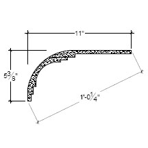 Side View image of Plaster Cove Moulding – DC505-235