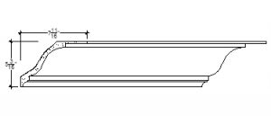 2D View of Plaster Crown Molding – 505-409 2D View image of Plaster Crown Molding – 505-409