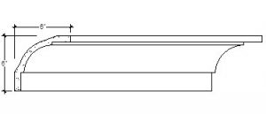 2D View image of Plaster Cove Molding – 506-175C