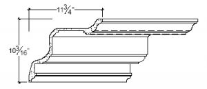 2D View image of Plaster Crown Molding – 510-399