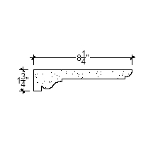 Side View image of Plaster Crown Moulding – DC501-417