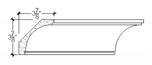 2D View image of Plaster Crown Moulding – DC503-307B