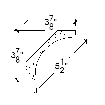 Side View image of Plaster Crown Moulding – DC503-307B
