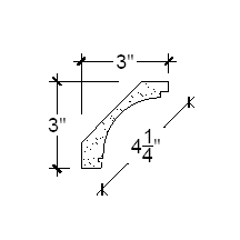 Side View of Plaster Cove Molding – DC503-307 Side View image of Plaster Cove Molding – DC503-307