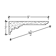 Side View of Plaster Crown Moulding – DC503-417 Side View image of Plaster Crown Moulding – DC503-417