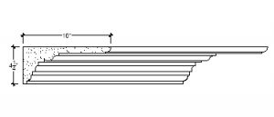 2D View of Plaster Crown Moulding – DC504-417 2D View image of Plaster Crown Moulding – DC504-417
