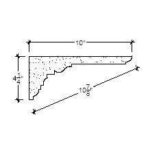 Side View of Plaster Crown Moulding – DC504-417 Side View image of Plaster Crown Moulding – DC504-417