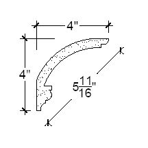 Side View of Plaster Cove Molding – DC504-418 Side View image of Plaster Cove Molding – DC504-418
