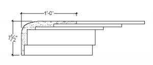 2D View of Plaster Crown Moulding – DC507-212 2D View image of Plaster Crown Moulding – DC507-212