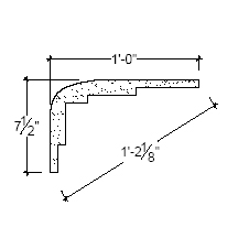Side View of Plaster Crown Moulding – DC507-212 Side View image of Plaster Crown Moulding – DC507-212