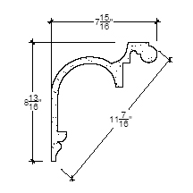 Side View of Plaster Cove Molding – DC508-420 Side View image of Plaster Cove Molding – DC508-420