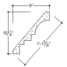 Side View image of Plaster Crown Moulding – DC510-422